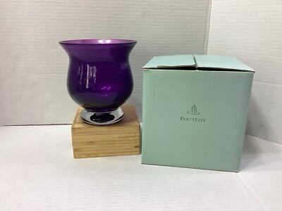Partylite Amethyst Tealight Candle Holder Purple P7227 New