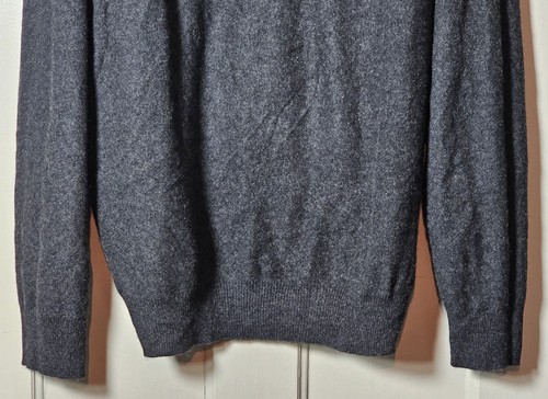 Jos A Bank Sweater L Charcoal Gray 100% Cashmere V-Neck L/S Executive Collection - Picture 22 of 24