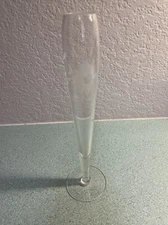 Vintage Etched  Pedestal Bud Vase excellent condition 10 ” tall
