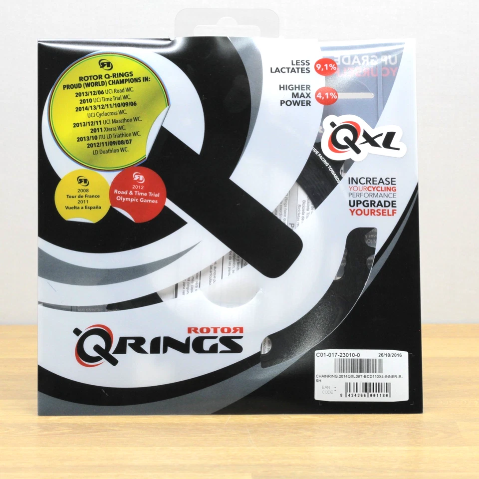 ROTOR QXL Ring - BCD 110x4- 38T - 11s - Inner Ring - Black - C01-017-23010-0 - Image 3 of 3