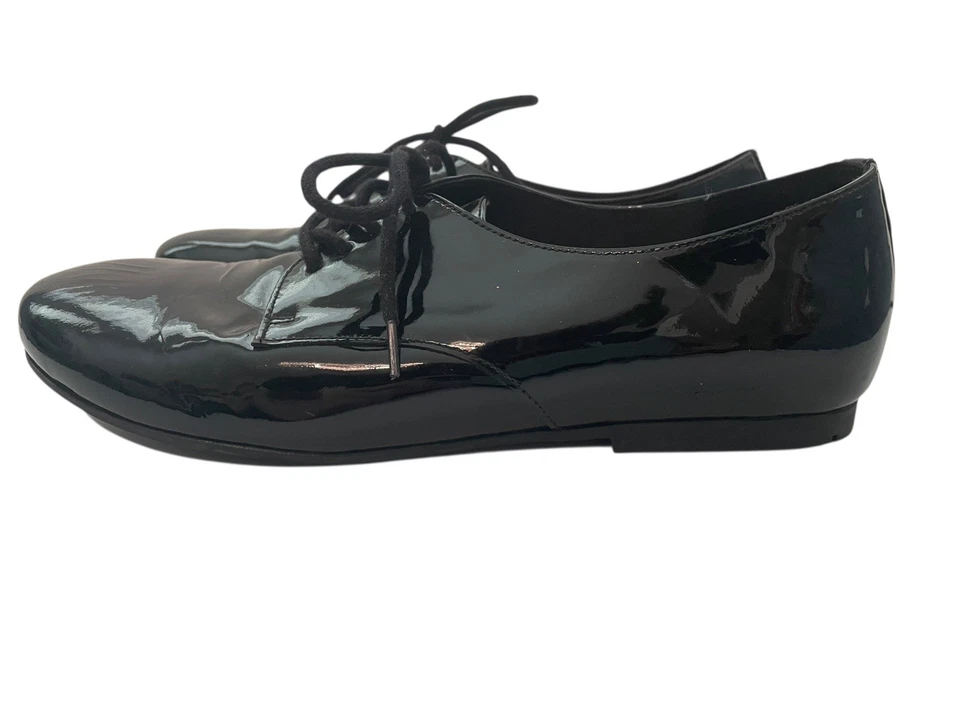 Birkenstock Saunders Black Patent Leather Oxford Loafers Lace Up Flats US8/39 EU - Image 3 of 4