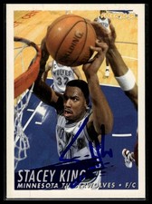 1994-95 Fleer #132 Stacey King Signed Card Auto IP