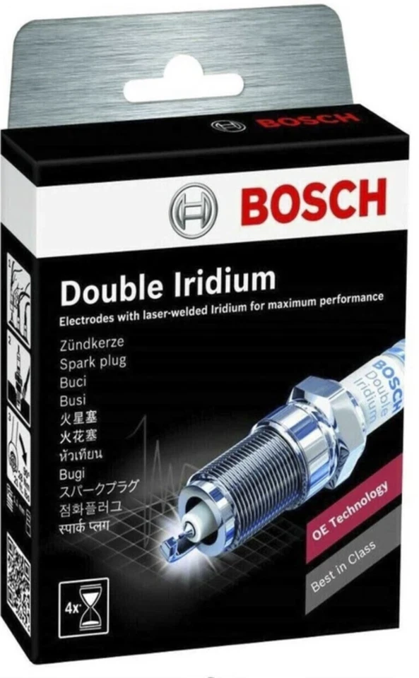 Nuevo Juego de 4 Bujías Doble Iridio BOSCH para Acura Honda Hyundai Kia Nissan Foto 4 de 4