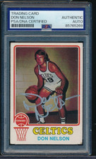 1973-74 TOPPS #78 Don Nelson signed autograph PSA/DNA silver sig centered VGEX