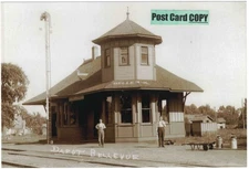 GT Grand Trunk Railroad Depot (train station) at Bellevue, Eaton Co. MI Michigan