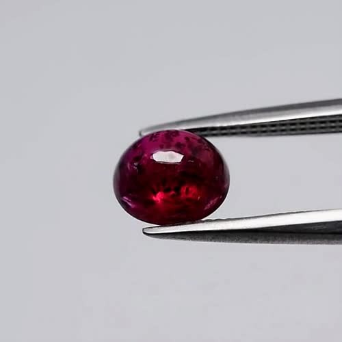 π 1.10ct Natural Red Burmese Ruby Oval Cabochon - Heated Only No Glass Gemstone - Video 1 of 1