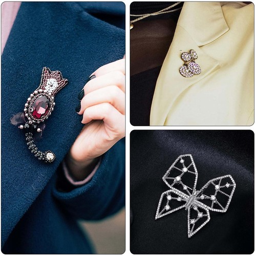 6 Pezzi Mini Spilla Magnetica Pin Convertitore, Senza Danni Abbigliamento Calamita Argento - Foto 6 di 7
