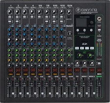 Mackie Onyx12 12-Kanal Mixer mit Multi-Track USB, 3-Band-EQ und Effektprozessor