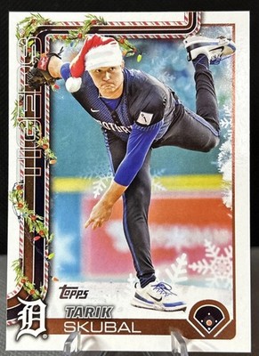 Tarik Skubal 2025 Topps Holiday Santa Hat Image Variation SP Tigers #H74