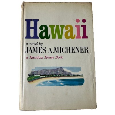 Hawaii - A Novel by James A. Michener Hardcover Book Random House Book 1959 2 Pr