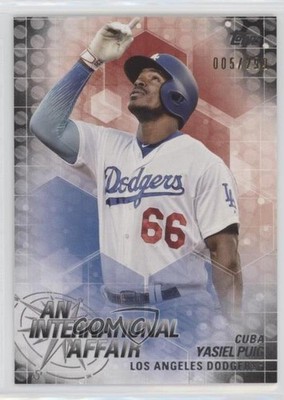 2018 Topps Update An International Affair Black 5/299 Yasiel Puig #IA-6 8we