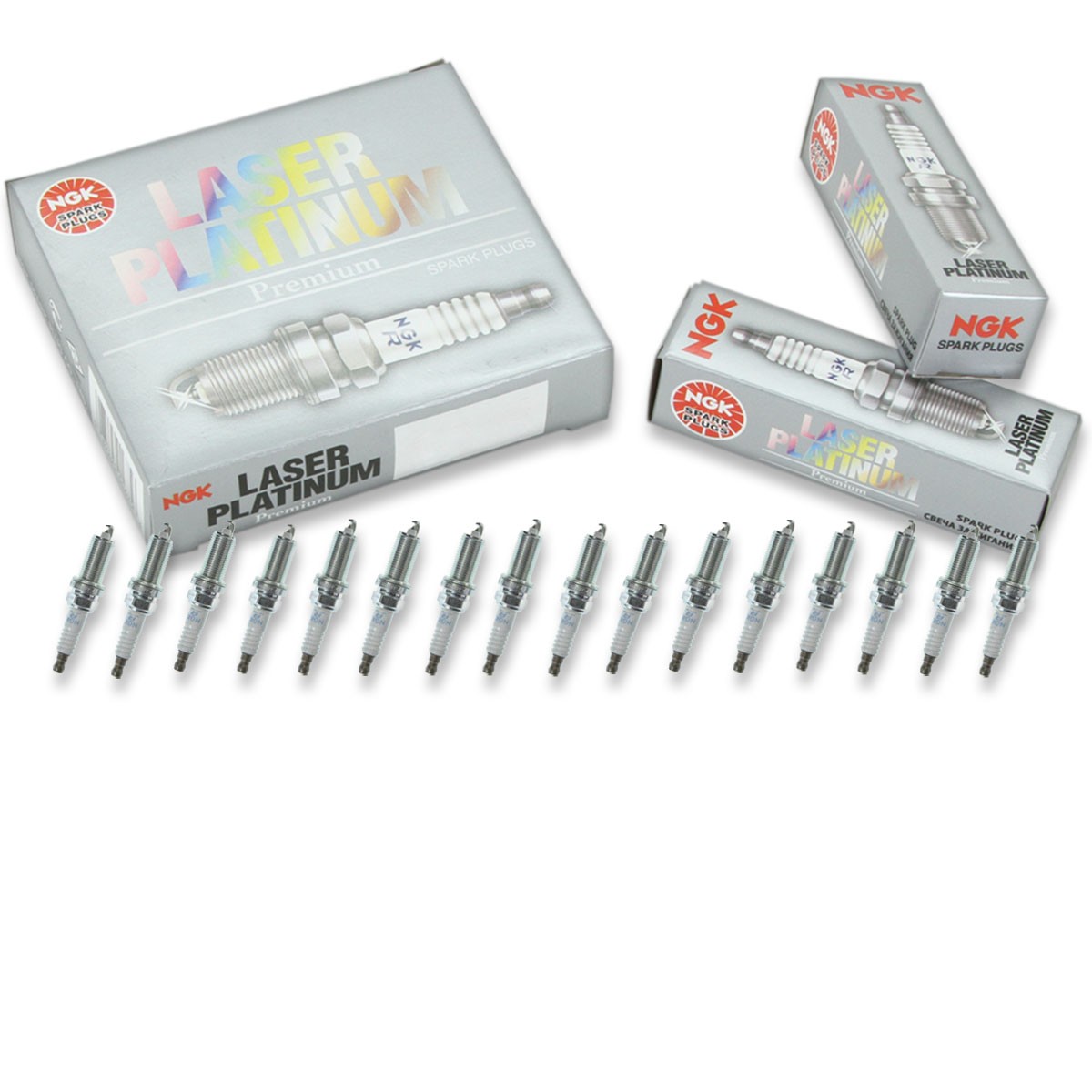 16 pcs NGK Laser Platinum Spark Plugs for 2009 Dodge Ram 3500 5.7L - Engine ds