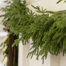 12/24pcs Artificial Cedar Sprigs Christmas Greenery Winter Home Decor