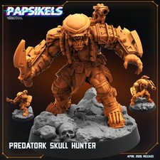 Alien Skull Hunter Resin Miniature 32mm Sci-Fi Boss Creature Figure