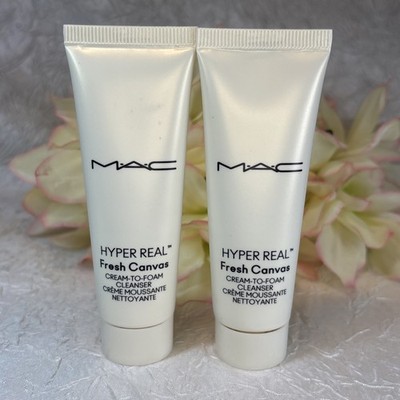 2 X MAC HYPER REAL Fresh Canvas Cleanser Foam 1oz Ea = 2oz Total Sealed FreeShip