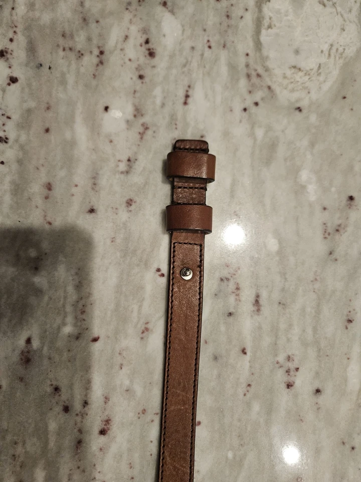 J. Jill Brown Leather Fanny Pack Belt Bag Womens  Sz S/M ITALY - Image 4 of 4