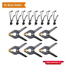 4.5-Inch Heavy Duty Backdrop Clamp Kit 6 Clamps 8 Clips for Photography