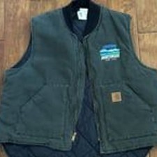 Vintage 90s Carhartt Zip Up Work Wear Vest Mens...