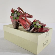 New L'Artiste Spring Step Guiditta Women’s EU 39 / US 8.5 Leather Heels Flowers