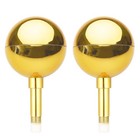 Yescom 3" Gold Weatherproof Flagpole Ball Top Finial 2Packs Ornament for Flag — photo 1