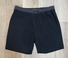Copper & Oak Men's Shorts Size Medium Performance Shorts Lined Drawstring Black
