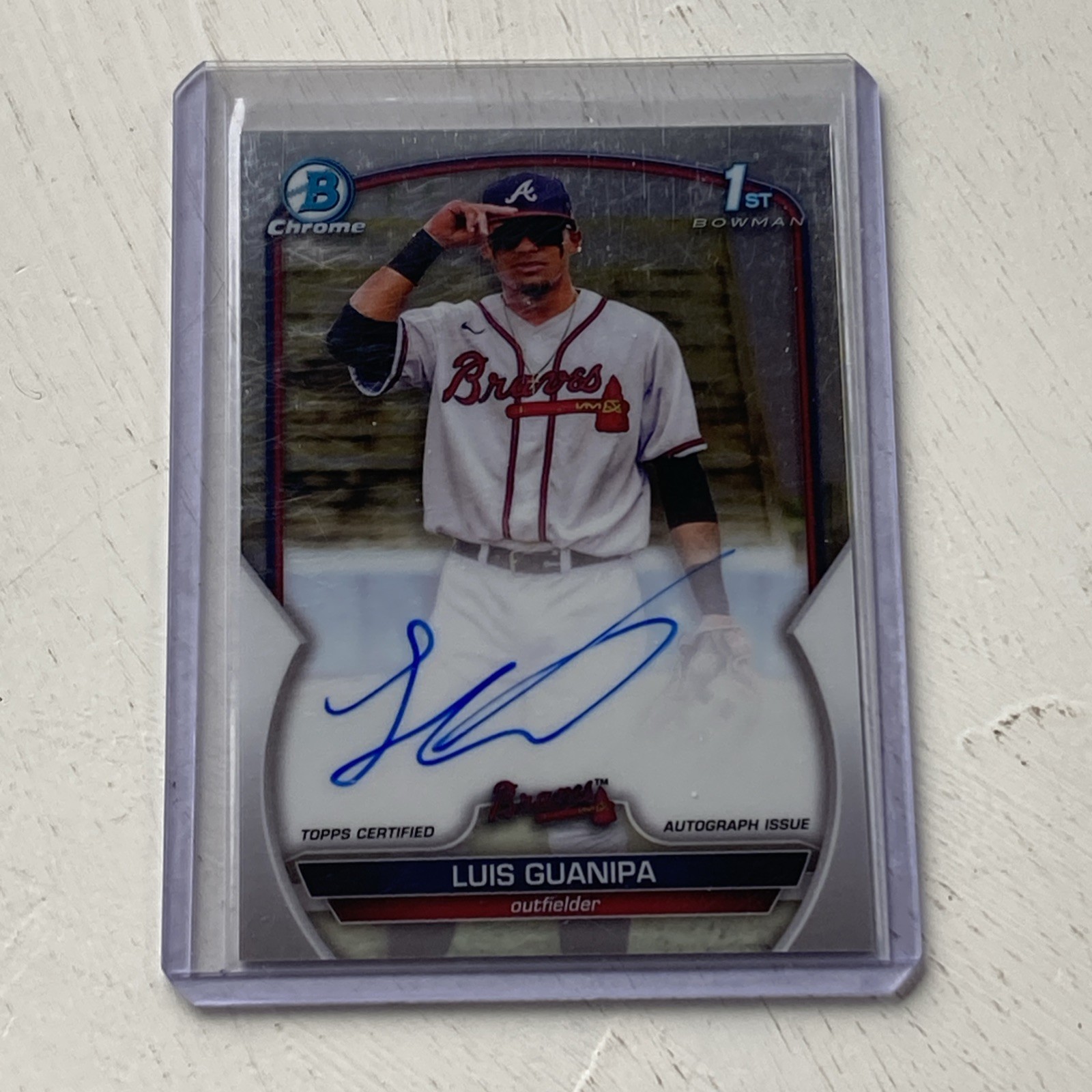 Luis Guanipa 2023 Bowman Chrome 1st Auto Autograph Prospect CPA-LG (C)