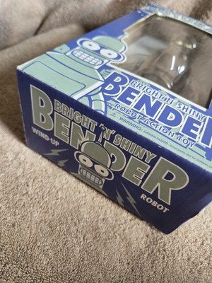 Futurama Bender Bright N Shiny Tin Wind up Robot Rocket USA MPN