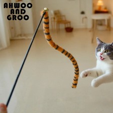 Cat Tiger Stripes Teaser Wand Kitty Interactive Toys Kitten Funny Feather Colorf