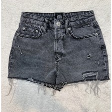 BDG Summer Cutoff Shorts Womens 26 Gray Distressed High Rise Denim Excellent