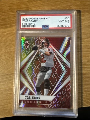 2020 Panini Phoenix - Tom Brady Fire Burst Graded PSA 10 GEM MINT