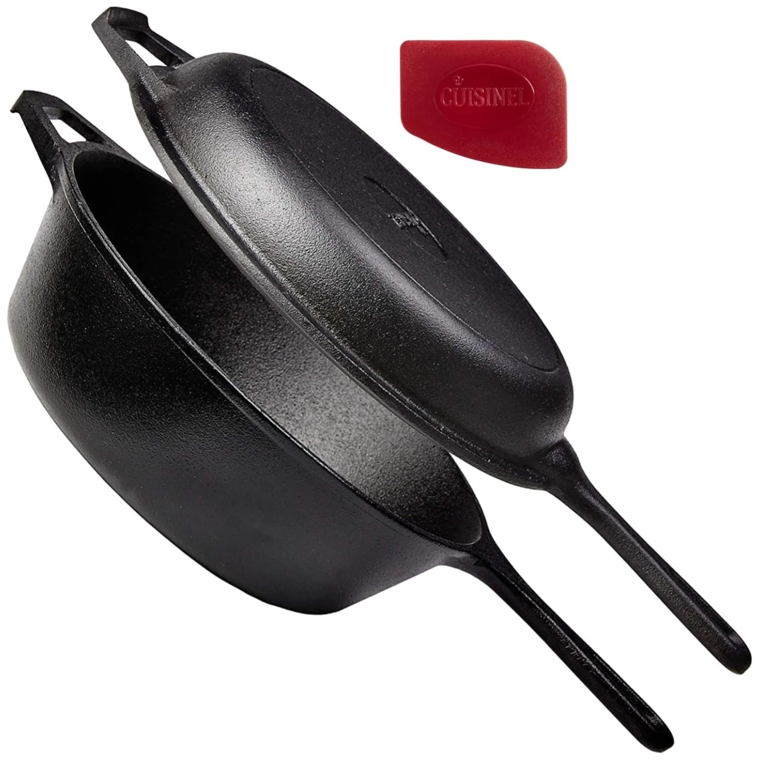 Pre-Seasoned Cast Iron Skillet with Lid