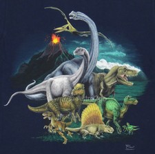 DINOSAUR KINGDOM-T-Rex Tyrannosaurus Reptile Jurassic Cretaceous Kid T shirt Sm