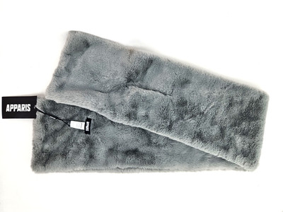 Apparis Bambi Lightweight Gray Faux Fur Scarf
