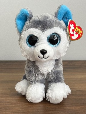 NEW TY Husky SLUSH Puppy Dog BEANIE BOO Stuffed Animal Plush Toy 6'' NWT 2022