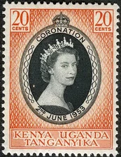 Kenya, Uganda & Tanzania 1953 Coronation Queen Elizabeth MH (SC# 101)