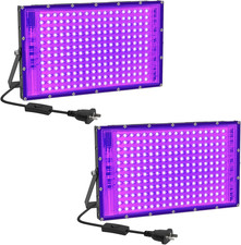 150W LED Black Light 2 Pack,  Black Lights for Glow Party, Ultra Thin Black Ligh