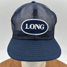 Vintage 80s All Mesh Snapback Farm Cap Hat w/ Patch, MADE IN USA LONG Fertilizer
