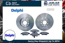 Image of DELPHI Front 2x Brake Discs + Pad Set Fits Mercedes-Benz Citan Renault Kangoo