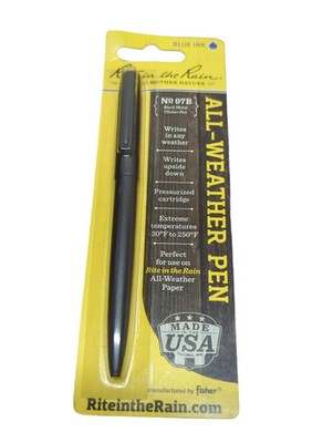 Rite In The Rain No. 97B All-Weather BLUE Metal Clicker Pen