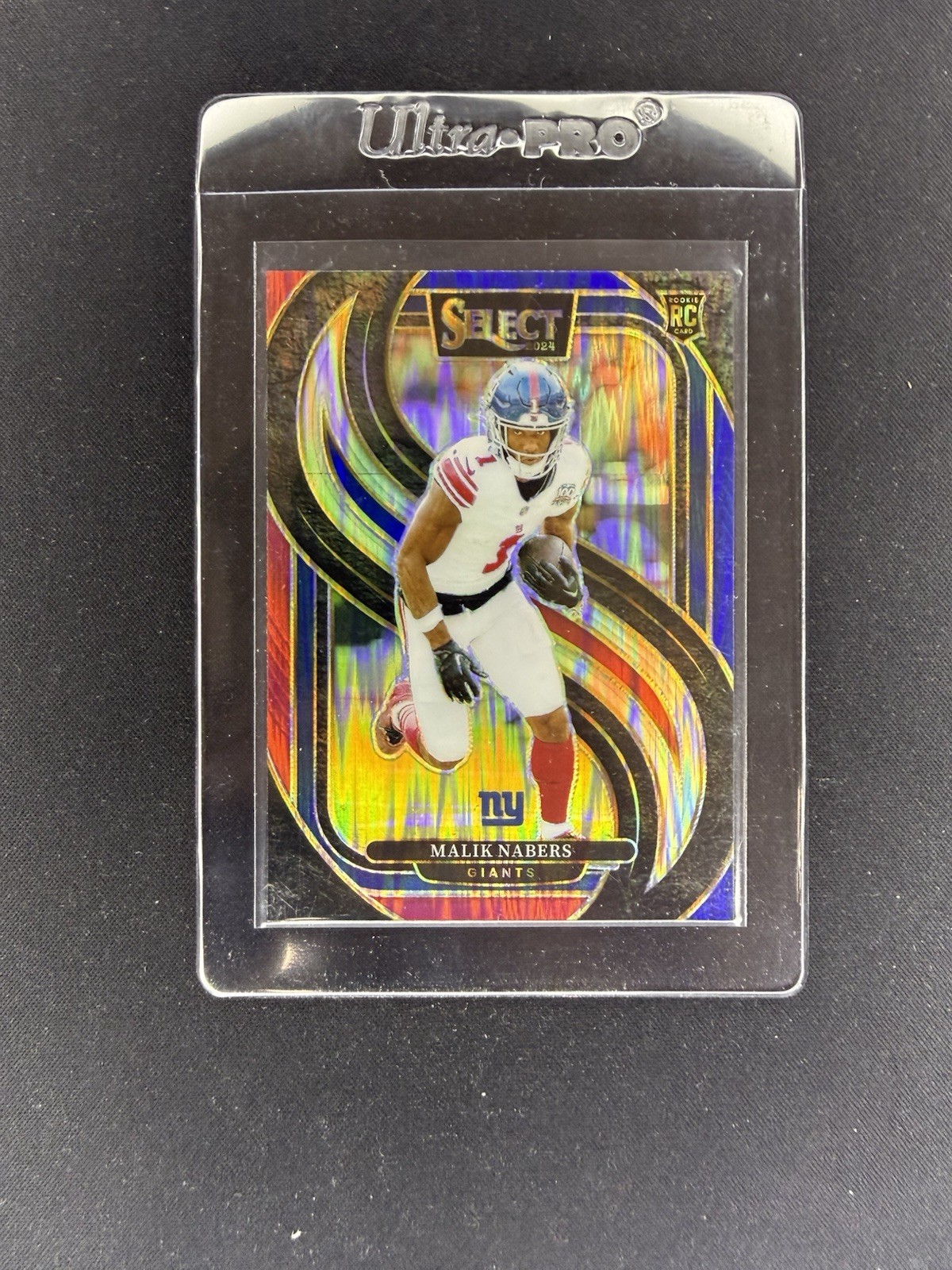 2024 Panini Select - Premier Level Malik Nabers #116 Red & Blue Shock Prizm (RC)