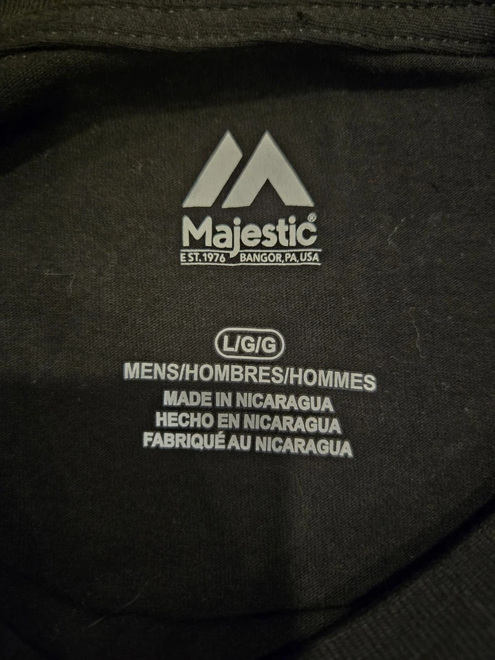 Camiseta majestuosa negra de los Carolina Panthers de la NFL talla grande Foto 4 de 4