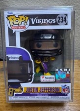 Funko POP! Justin Jefferson #234 Fanatics Exclusive NFL Minnesota Vikings W case
