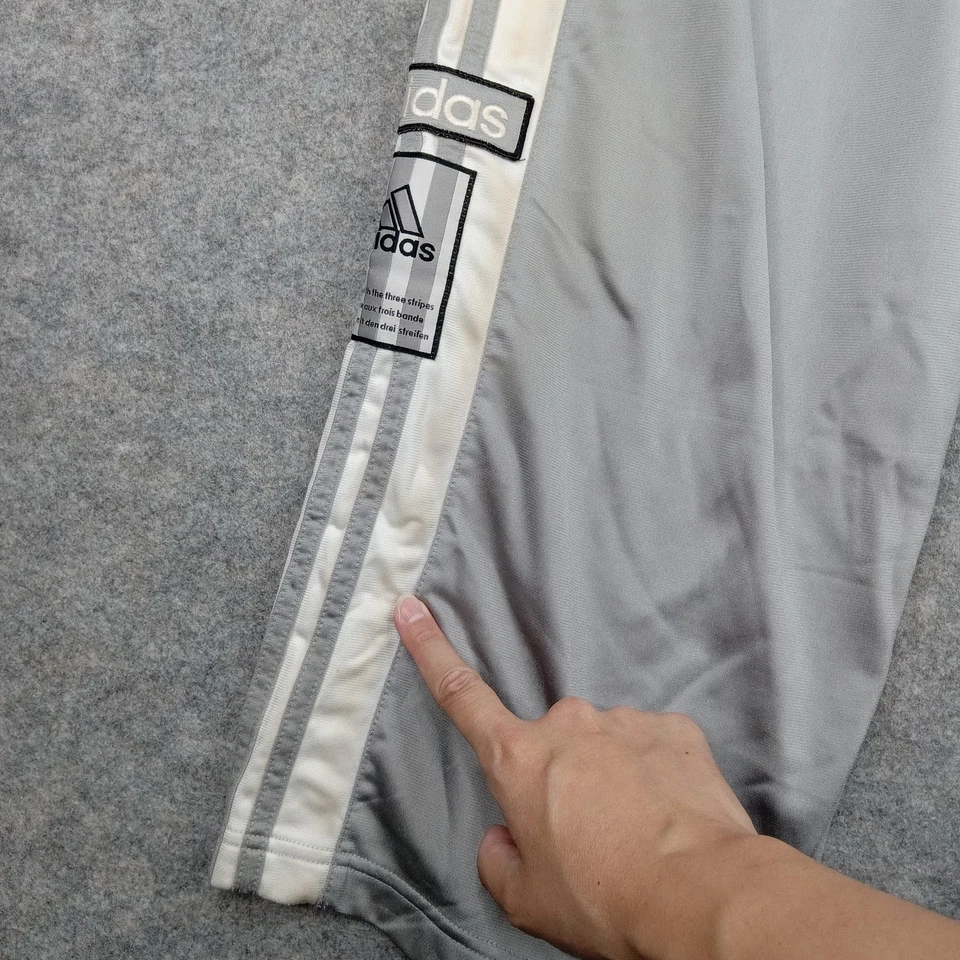 Pantalones de chándal Adidas para hombre grandes con botones a presión Tearaway Breakaway 3 bandas holgados* Foto 2 de 4