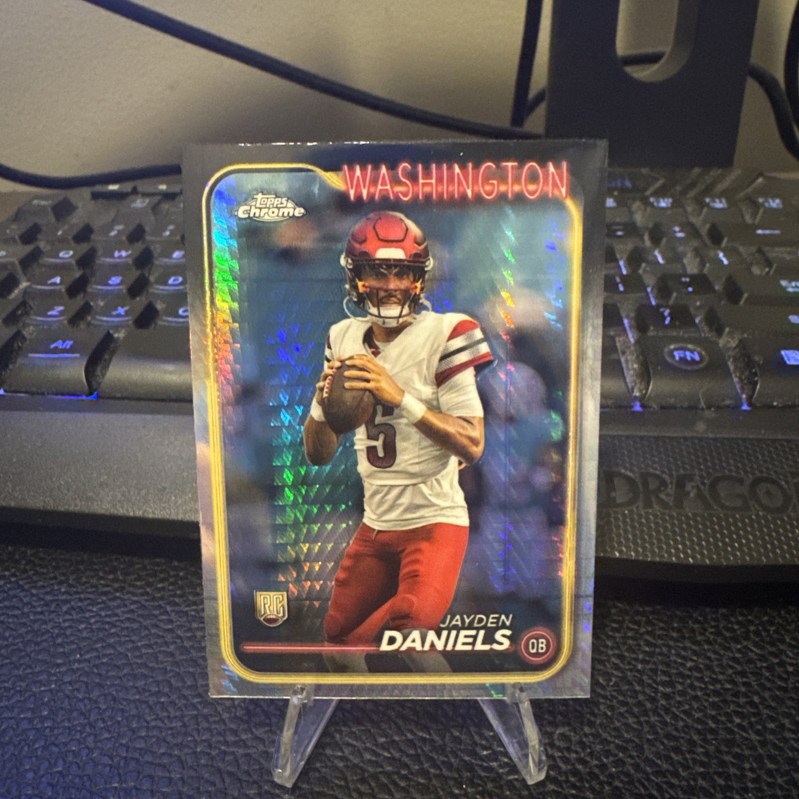 2024 Topps Chrome Prism Refractor Jayden Daniels #201 Rookie RC
