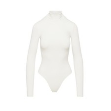 Aritzia Babaton Contour Long Sleeve Turtleneck Bodysuit White 2XS 73942