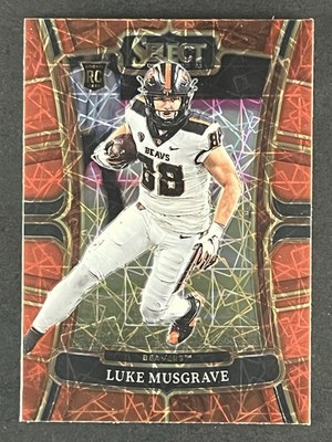 2023 Panini Select Draft Picks - Concourse Luke Musgrave #19 Red Lazer Prizm RC