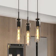 3 Pack Black LED Pendant Light Modern Ceiling Chandelier Kitchen Bedroom Fixture