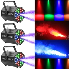 Smoke Machine Fog 1000W Mist Haze Hazer Effect 18 LED RGB For Disco Party Club