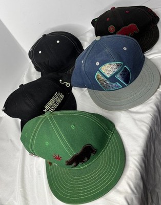 Grassroots California Hats  Lot 5 Snapbacks Embroidered Various 7 3/8 READ
