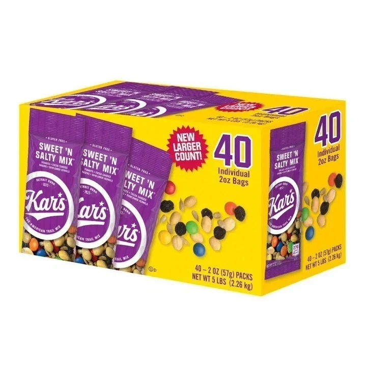 Kar's Sweet 'n Salty Trail Mix Snack Packs, sacos de 2 oz, 40 unidades. - Imagem 2 de 4